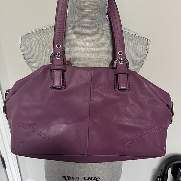 Coach F17220 Soho Purple Leather Shoulder Bag EUC - Picture 3 of 6